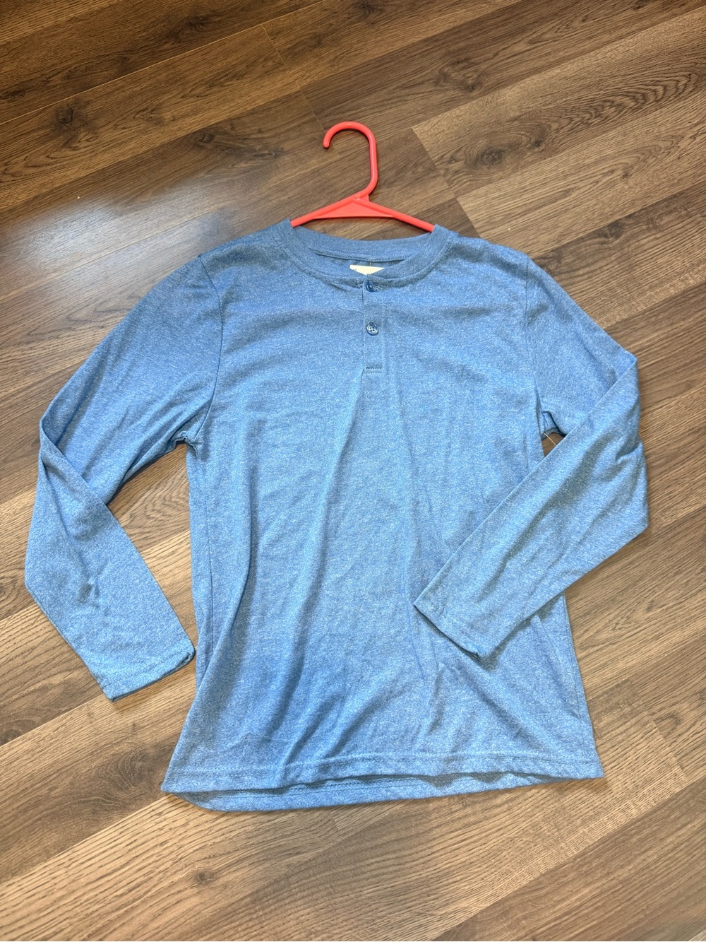 NWT Montage Boys Long-Sleeve Henley Shirt - Blue